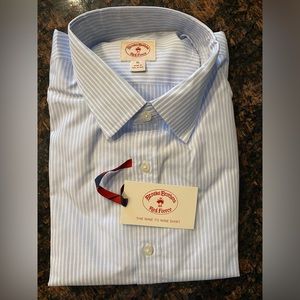 Men's Brooks Brothers Long Sleeve Shirt Button Down Blue/White Striped Size XL